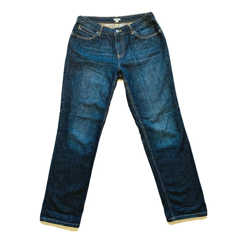 J. Jill Women's Straight Leg Jeans in Dark Blue Denim